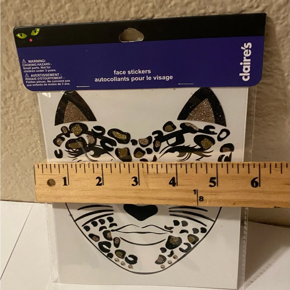 Claire’s leopard face stickers